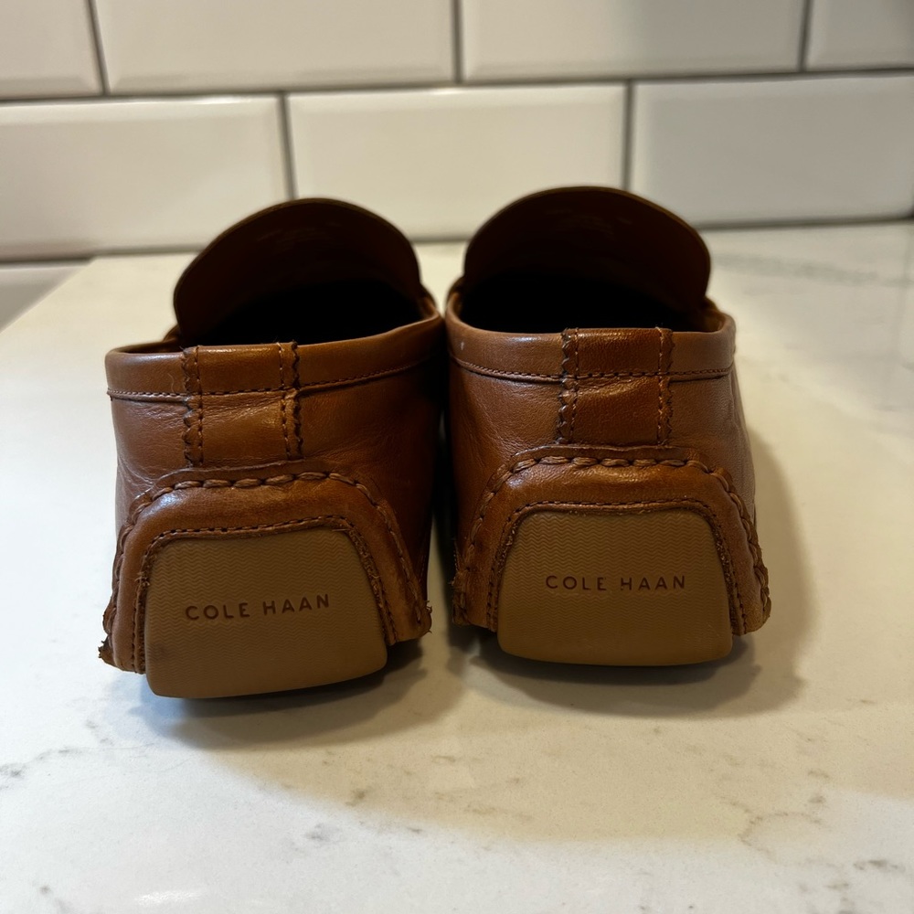 Cole Haan Wyatt Bit Brown Leather Driver Loafers - Picture 4 of 8